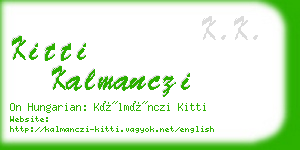 kitti kalmanczi business card